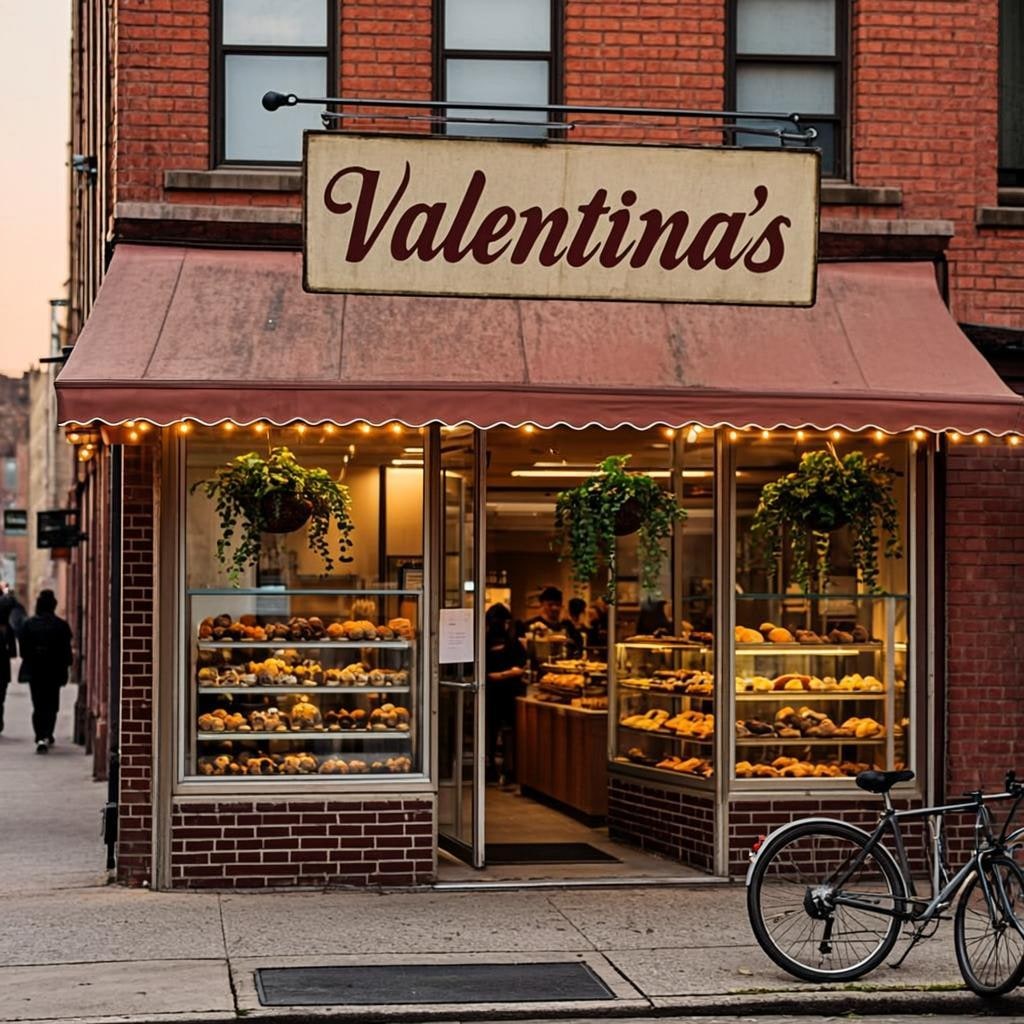 Storefront of Valentina's Bakery on Jamaica Avenue